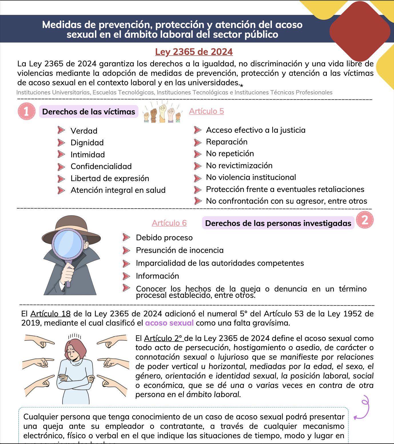 Medidas de prevención, protección y atención del acoso sexual en el ámbito laboral