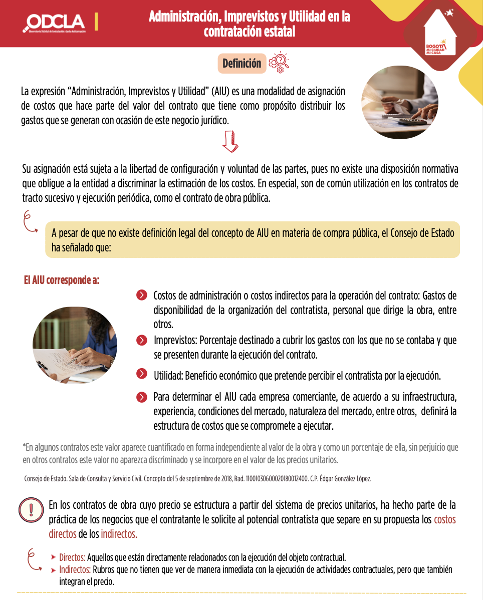 Previsualización PDF Administración, Imprevistos y Utilidad en la contratación estatal